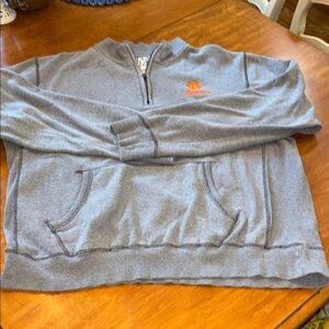 Clemson Gray Quarter Zip Sweat Shirt with Relaxed Fit